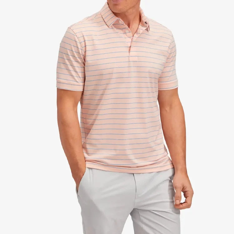 OEM Men's High Quality Casual T-Shirt Thin Stripe for Turtleneck Loose Fit Formal Shirts Oversized Anti-Shrink Knitted Fabric
