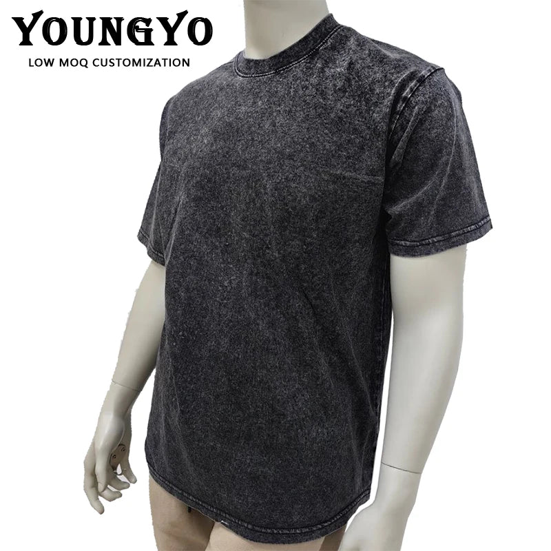 Dtg Print Streetwear Graphic Tees Blank Tshirt Plus Size Men's Clothing Acid Wash T-shirt Mens Custom Vintage Oversized T Shirts