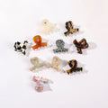 Cute Exquisite Tortoiseshell Cross Hollow Hair Clip Claw Girls Small Shark Hair Clamp Clip Female Mini Acetate Hair Claw Clips