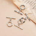 Large Round Toggle Clasp Closure Antique 925 Sterling Silver OT Clasp for Jewelry Making Supply