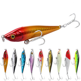 SNEDA 9colors Sinking Pencil Baits Pesca Wobbler Lure Fishing Tackle Carp Fishing Lures 70mm/10g 85mm/14g 100mm/22g With 2 Hooks