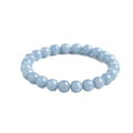 Natural Angelite Stone 7A Healing Crystal Bracelet Angelite Blue 8mm Beads Round Bracelet for Women Man