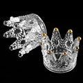 2 in 1Nail Art Tool Glass Dappen Dish for Nail Acrylic Liquid Powder Nail Crystal Bowl Crown Glass Nails Cup Pen Holder