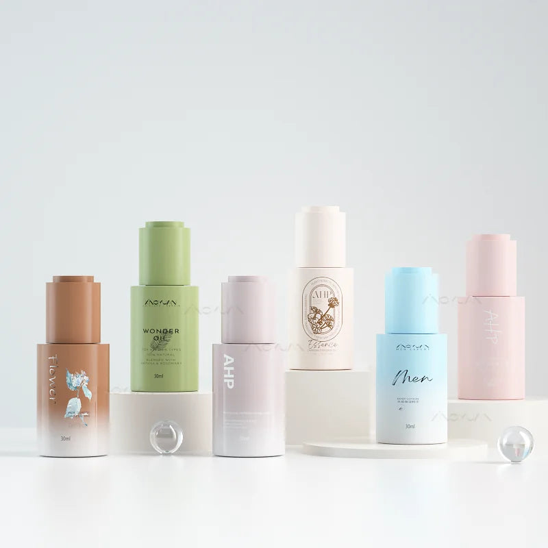 Christmas Manufacturer Essential Oil Container Serum Pipette Dropper Healthcare30ml Glass Dropper Bottle Box Packaging with Top