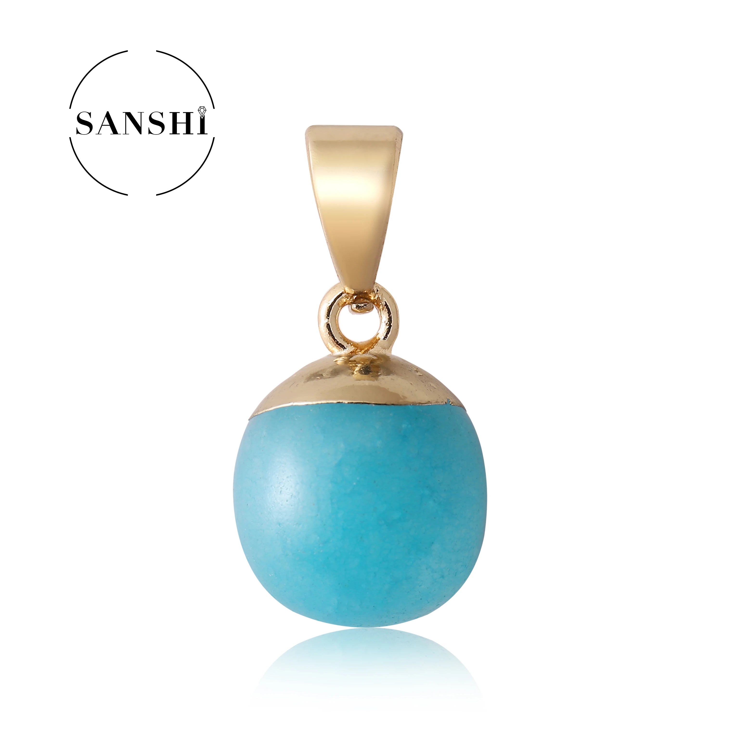 DIY Cute Style Jewelry Charms Gravel Irregularity Amethyst Gemstone Pendants Crystal Stone Pendant