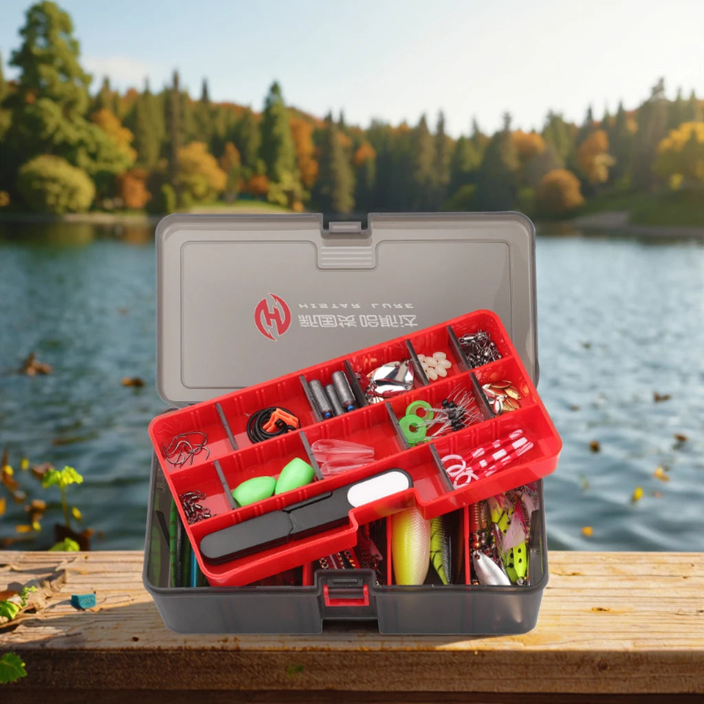 HISTAR Thicken PP Anti Pressure Big Capacity Detachable Board Adjustable Space Double Layer Multi-Size Portable River Fishing