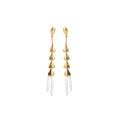 New Fashion Millet Bead Earrings Real Gold-Plated Brass Earrings for Women