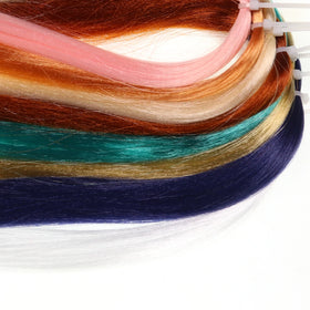 10 Color Fiber Fly Tying Material Silk Fiber Synthetic Fibers Hair Floss for Saltwater Fishing Salmon Sabiki Rig Lures