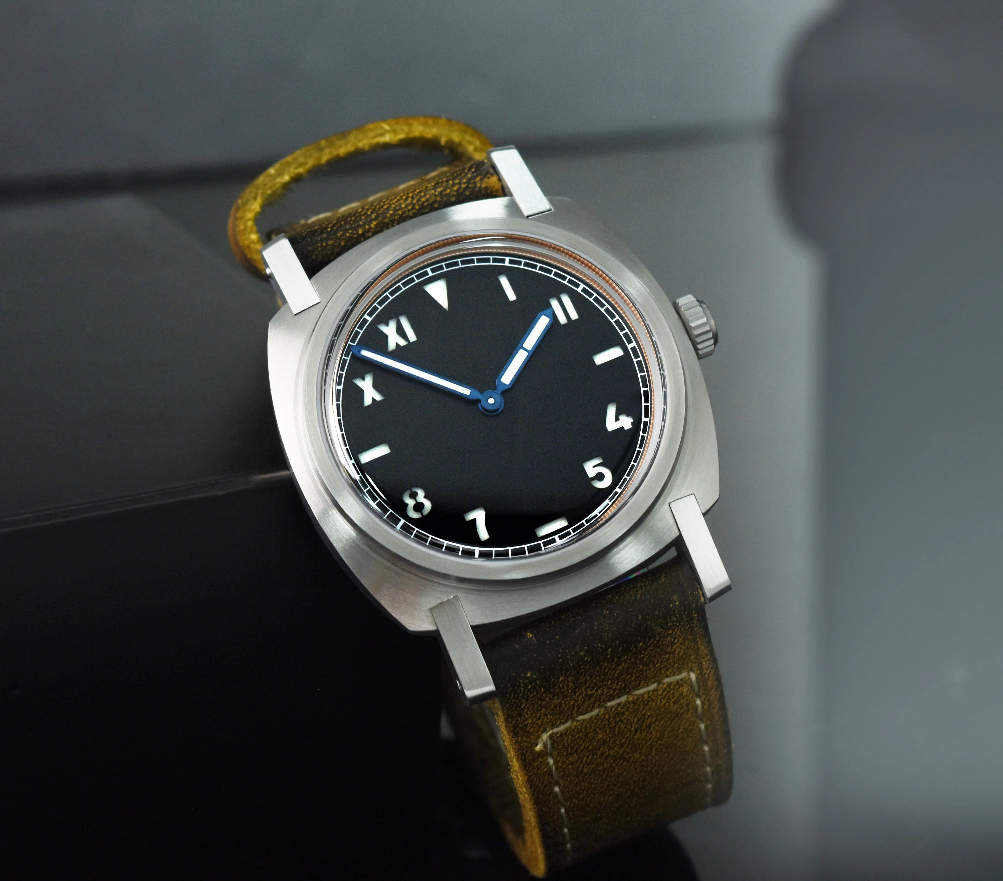Men's Vintage Simple Automatic Mechanical Diver Watch with 40mm Matt Dial 10 Bar Quick Release 22mm Band Width Power Reserve