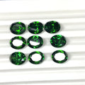 Green Cubic Zirconia Oval Cut CZ 5x7mm 10x14mm Synthetic Zircon Gemstone Loose