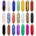 Wholesale DIY Natural Gemstone Crystal Hexagonal Column Bullet Pointed Pendulum Pendant Ornaments Crafts