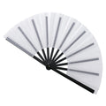 Custom 13inch Large Bamboo Hand Fan logo Foldable Large Loud Clacking Fan Sublimation Clack Fan Blanks for Dancing