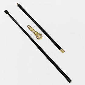 HT Best Quality Church Alloy Gold Plated Stave & Stick Embossed Chrome Head Catholic Orthodox Canes Bishop Mace Gift
