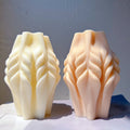 Ribbed Swirl Candle Mold Taper Abstract Art Decorative Wavy Stripe Soy Wax Molds Geometric Wave Twirl Candles Silicone Mould