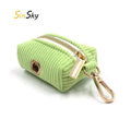 SinSky Poop Bag Holder Hardware Portable Lovely Dog Poop Bag Holder Durable Outdoor Walking Portable Corduroy Dog Poop Bag