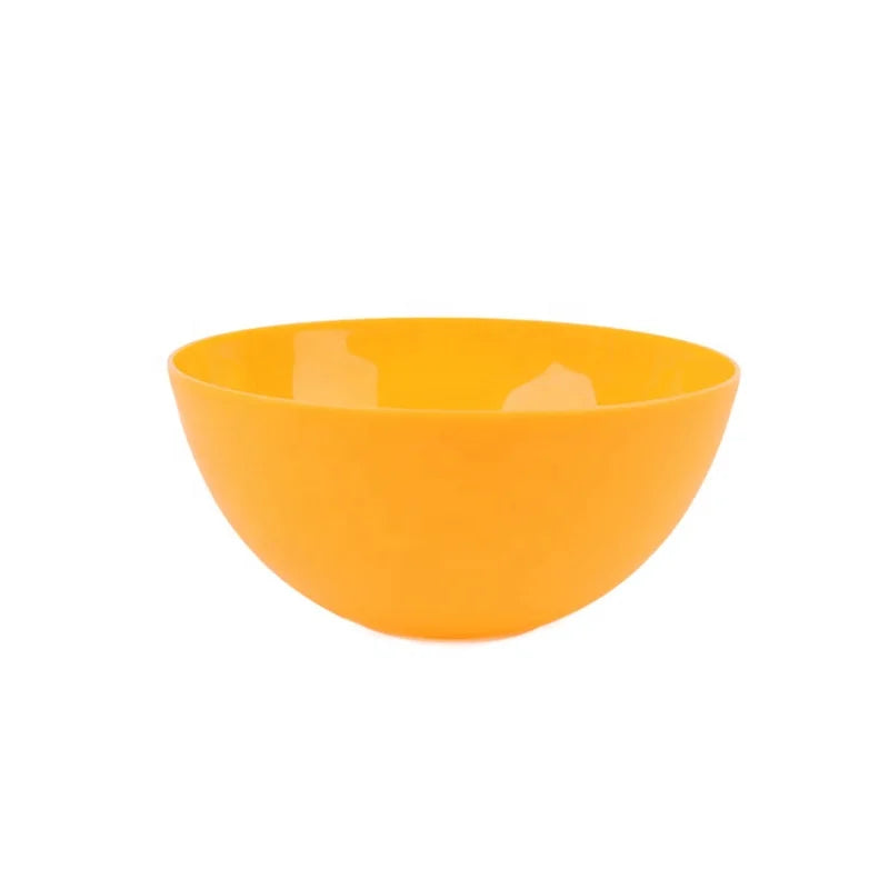 Custom Logo Frosted Round Salad Bowl BPA Free 6-inch Plastic Bowls for Cereal