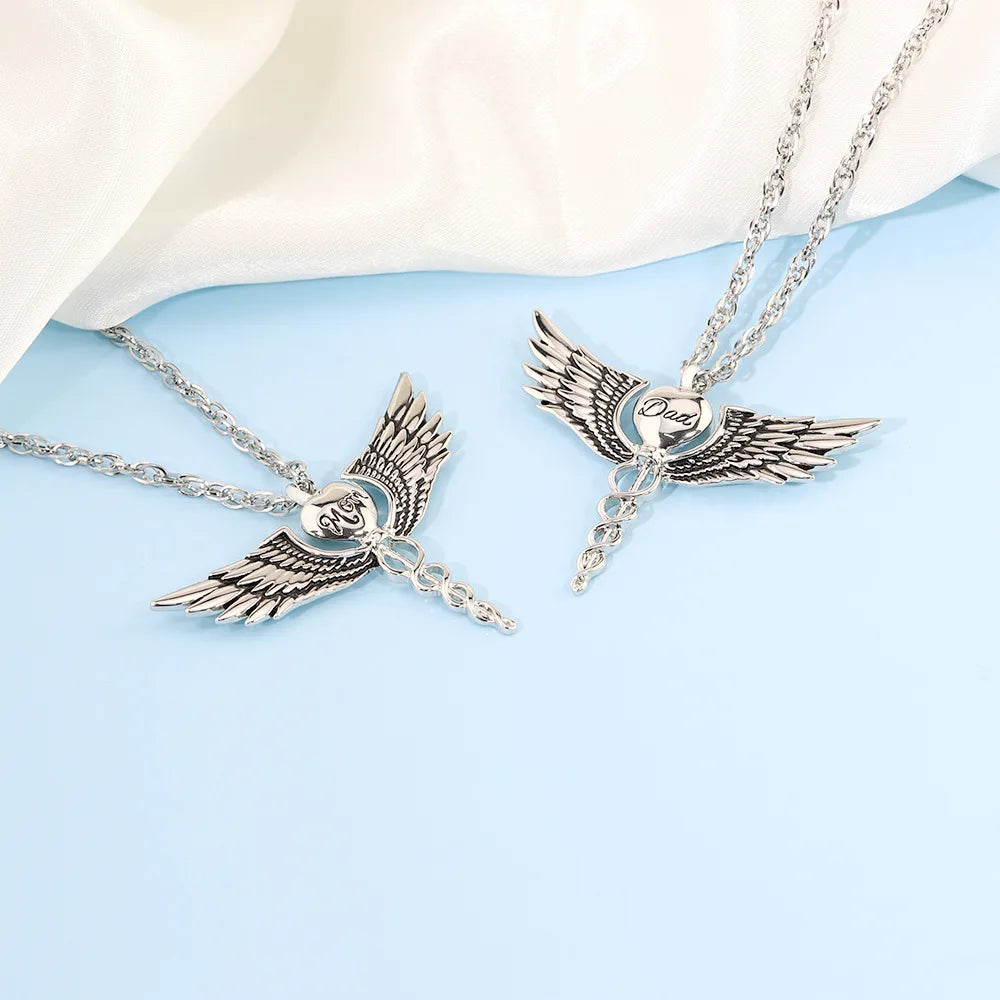 Easter Cremation Urn Perfume Bottle Series Jewelry Accessories Hollow Cross Angel wings Heart Fashion Jewelry Necklace