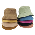Silk Screen Printed Solid Color Corduroy Fisherman Hat for Men and Women for Daily Travel Fishing Outdoor Activities