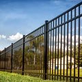 Elegant Design Powder-Coated Steel Metal Fence Popular Low Maintenance Wrought Iron Flat Top Elegant Privacy Protection for
