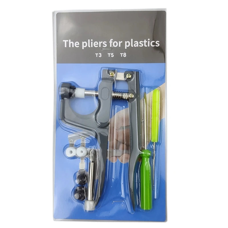 Metal Press Pliers Tools Plastic Snap Hand-held Pliers Press Tool Set Used for T3 T5 T8 Button Plastic Resin Snap Fasteners