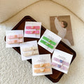 DOWELL Korean Jelly Color Sweet Broken Hair Accessories love Heart Plastic Metal Hair Clips