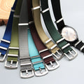 Yunse Luxury Replacement One Piece Strap Nylon Striped Watch Strap 20 22Mm Seatbelt Watch Bands Wrist Nylon Watch Band Custom