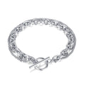 TOP Selling  New Hiphop Jewelry Dropshipping Stainless Steel Bracelet Cuban Link OT Buckle Chain Bracelet for Men and Women