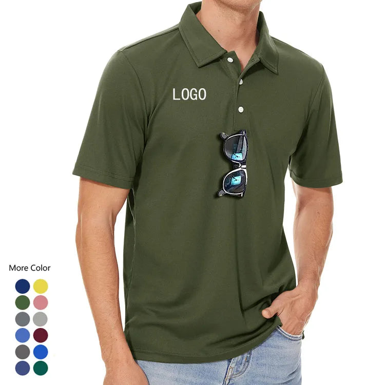 Wholesale Custom logo Short Sleeve Golf Polo Tshirts Men Custom Polo with logo Polo t Shirt Custom Printing
