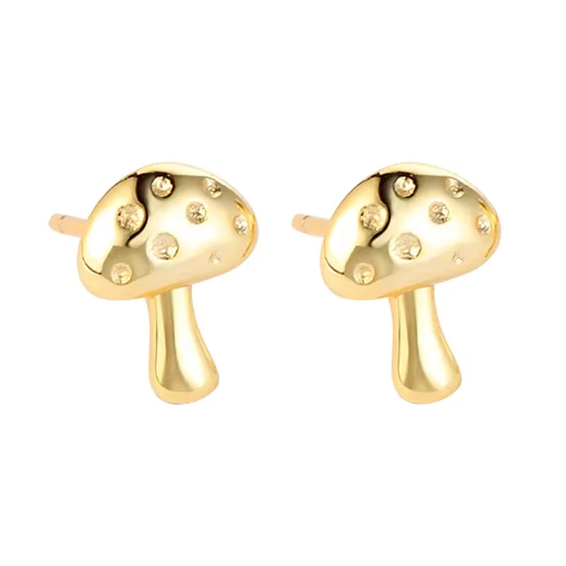 Fashion Cute Minimalist Jewelries 18K Gold Plated Sterling Silver Stud Earrings Women