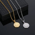 For Christian Gold Stainless Steel Catholic Vintage Religious Necklace Mary Our Lady Fashion Pendant Shell Jewelry Linsa