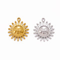 Boho Beach Sun Pendant Vintage Jewelry 18k Gold Plated Stainless Steel Sun Pendant