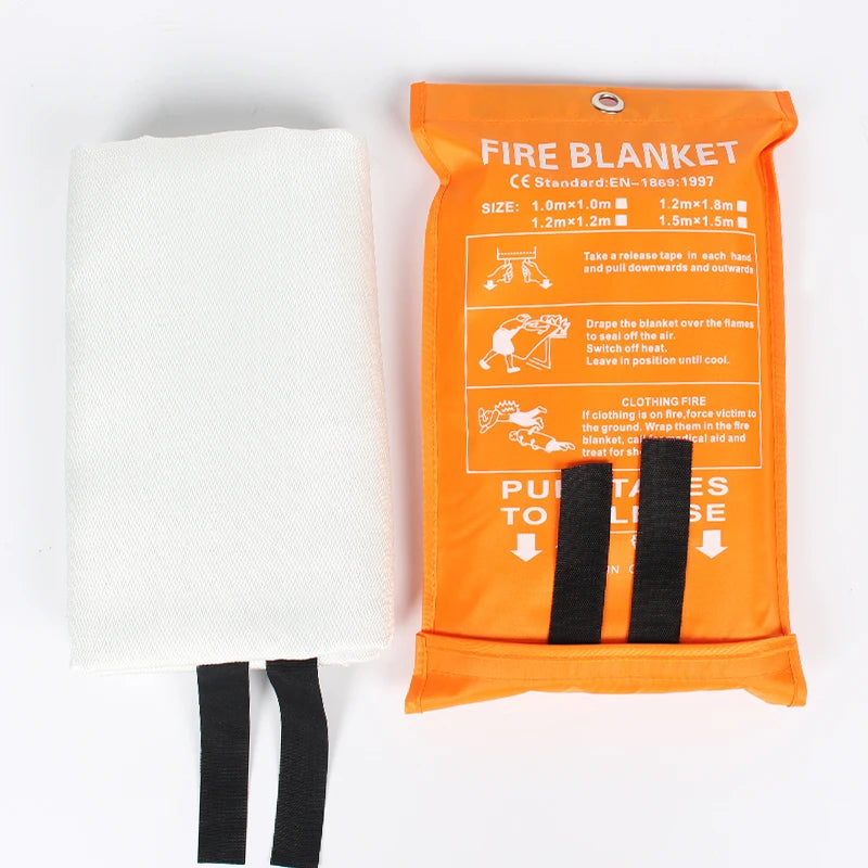 Fire Blanket 1.5M*1.5M 59.06*59.06inch 15 oz 0.43MM Thickness Fiberglass White 550C Temperature Resistant CE Certified