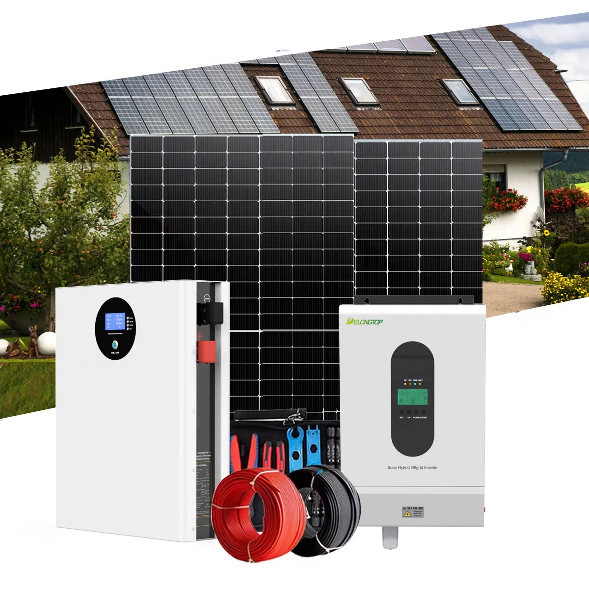Lithium Battery 51.2V 48V 100Ah 200Ah 5Kwh 10Kwh Semi Solid-State LifePO4 Power Wall Mounted for Household Solar Power System