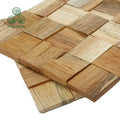 Wholesale Interior 3D Decorative Timber Flex Composite Insulation Wooden Mosaic Wall Panel Solid Wood Mosaics
