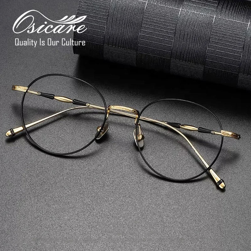 Luxury Brand Vintage Designer Metal Lentes De Hombre Oftalmicos France Glasses Men Spectacle Titanium Optical Eyeglasses Frames