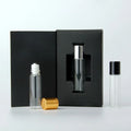 Luxury 5ml Mini Transparent Essential Oil Glass Roll on Bottle Empty Perfume Roller Bottle with White and Black Box