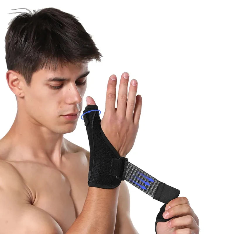1035#Steel Plate Wrist Support Neoprene Fixed Thumb Wrist Brace with Straps for Sports Training Exercise Fitness