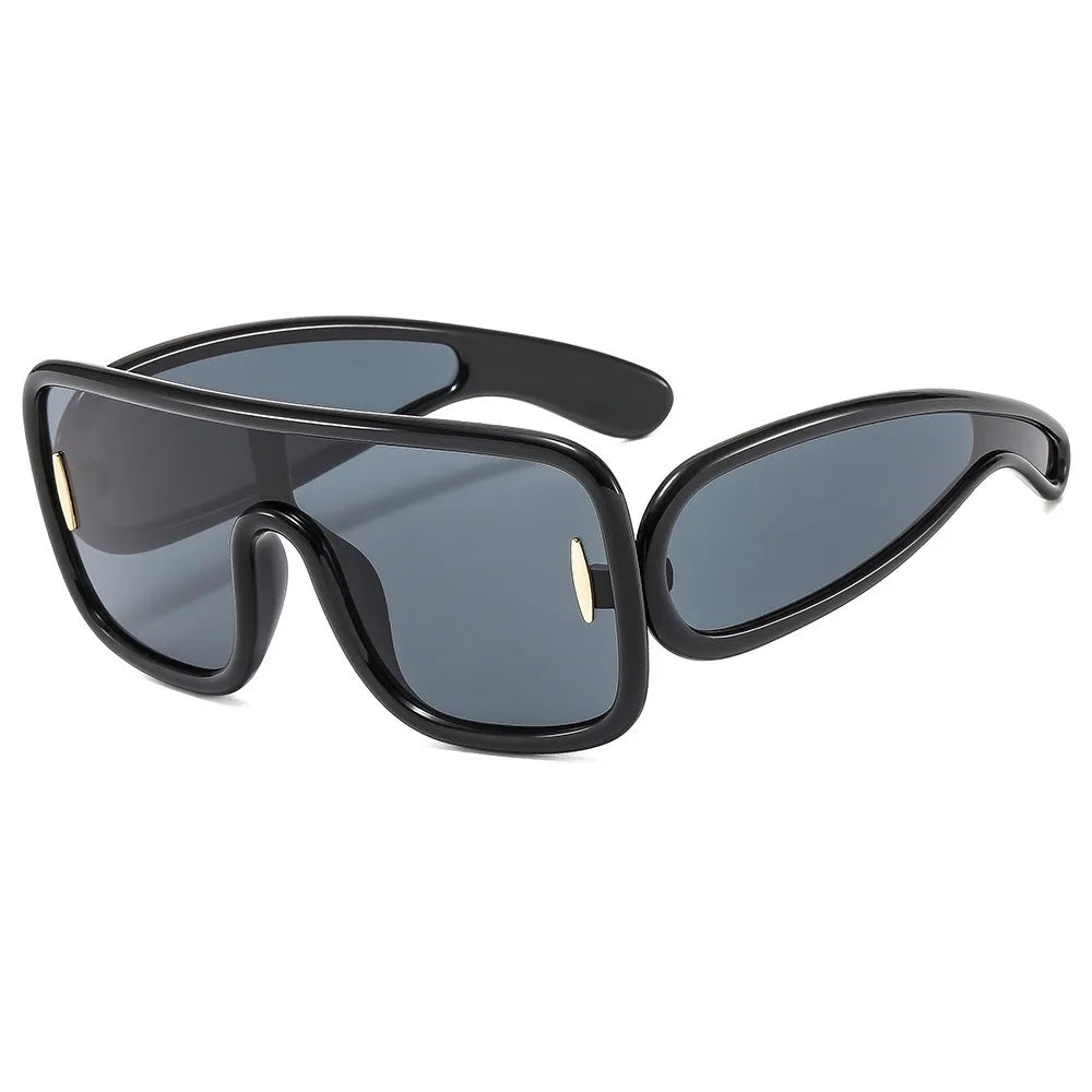 European and America Punk Style Y2k Sunglasses Women New 2024 Uv-sunglasses extra Large square Luxury Shades Sunglasses