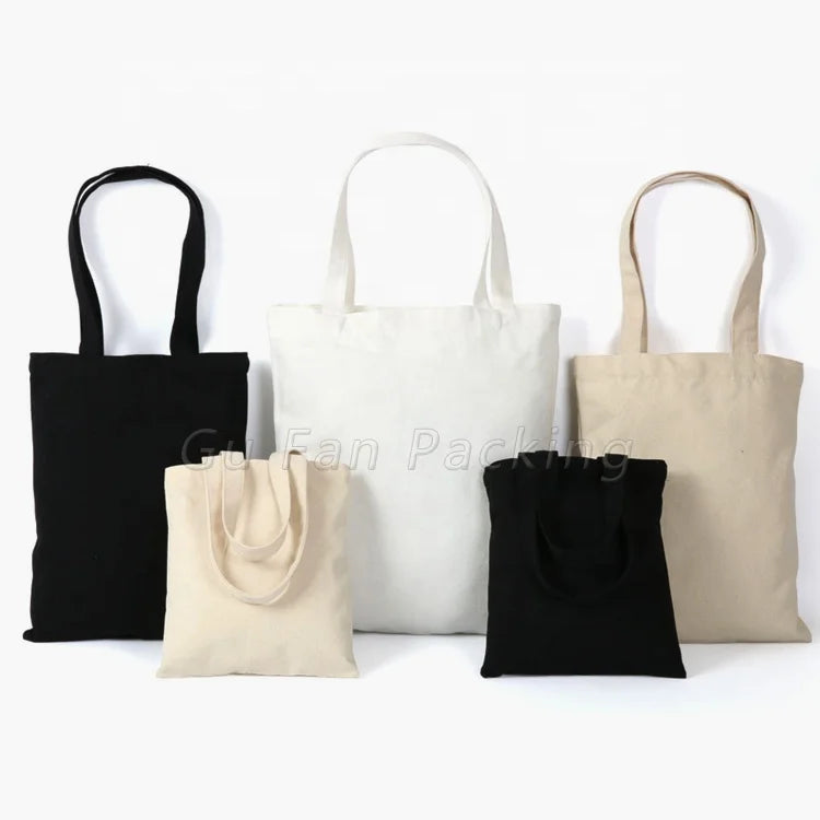 Eco-friendly Cotton Tote Bag Custom Print Wholesale Retail Shopping Canvas Tote Bags Promotional Product Category