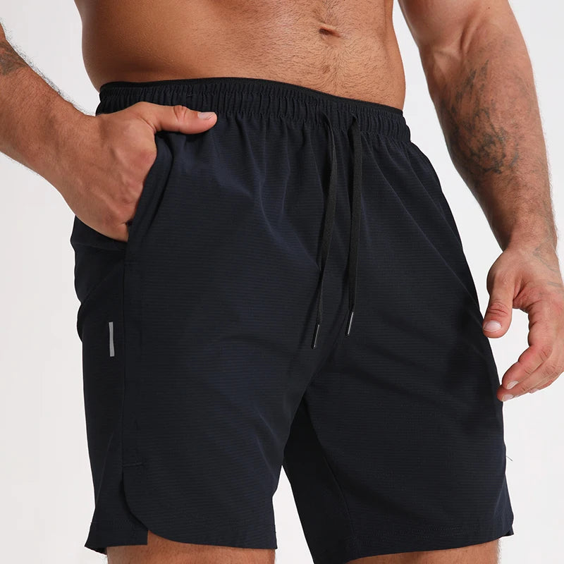 Running Polyester Quick Dry Athletic Shorts Men Gym Active Shorts Summer Men Oversize Black Fitness Shorts