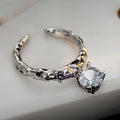 ICEBELA Fashion Jewelry Ins Style Open Diamond Ring 925 Sterling Silver Korean Fashion Compact Irregular Concave Convex Female