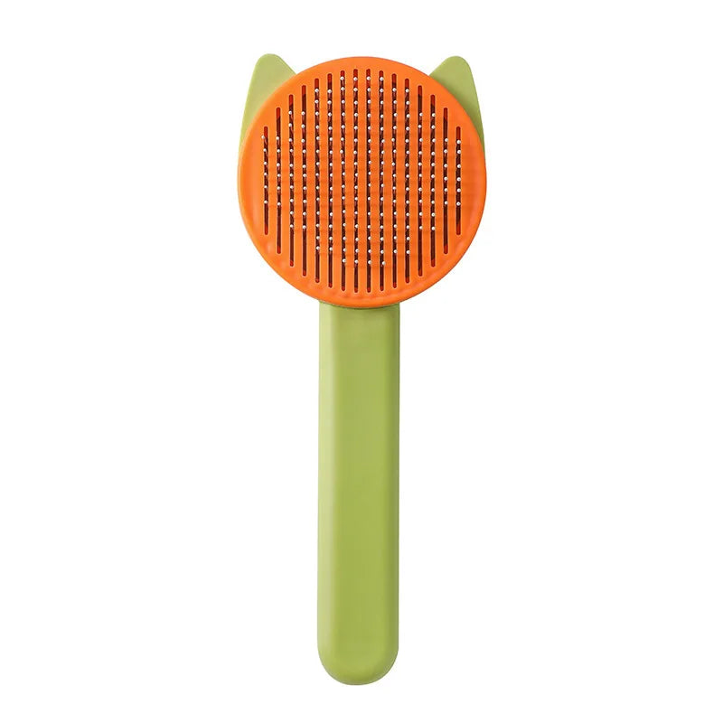 Wholesale of  Multiple Colors with Metal Cat Grooming Brush  with Release Button for Shedding for Long or Short Hair