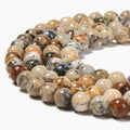 Wholesale Price Natural African White Opal Dendritic Green Agate Round Loose Gemstone Stone Beads for Jewelry Making 6 8 10 mm