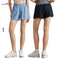 Summer Elastic Cross High Waisted Sports Shorts Tummy Control Yoga Gym Fitness Moisture-Wicking Pants