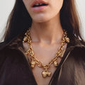 2027 Vintage ZA Gold Color Chain Necklace Chokers Women Metal Circle Link Statement Necklaces Maxi Punk Necklace Pendant Jewelry