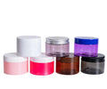 Empty 300ml 500ml Plastic PET Transparent Color Cosmetic Jar with Shiny Gold Lids Great Container for Body Butter Cream