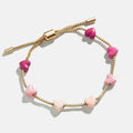 2025 Fashion Cute Heart Charm Bracelet 18K Gold Plated Heart Bracelets Adjustable Box Chain Bangles Jewelry Girl Kids