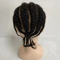 Natural Black Full Lace Afro Curly Braids Man Wigs African Hair Toupee for Man