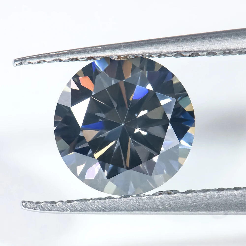 Ready to Ship Wholesale Loose Moissanite Round Brilliant Moissanite Diamond Grey Color Synthetic Moissanite Diamond Manufacturer MegaBDM