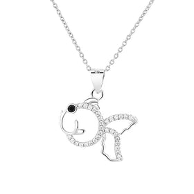 Jewelry Wholesale Fashion Cute Animal Goldfish 925 Silver Pendant Necklace